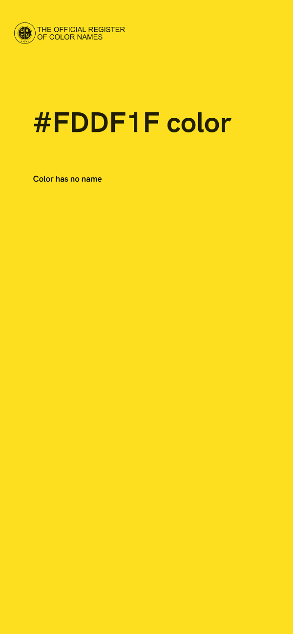#FDDF1F color image