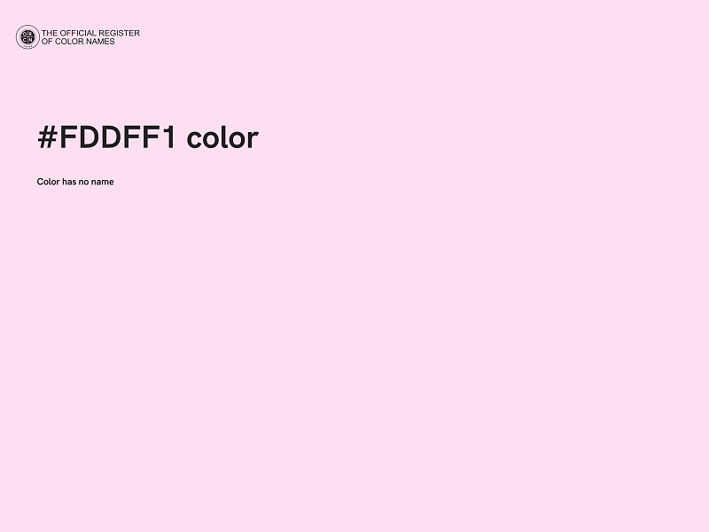 #FDDFF1 color image