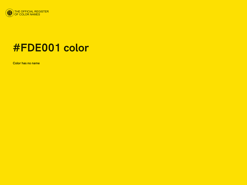 #FDE001 color image