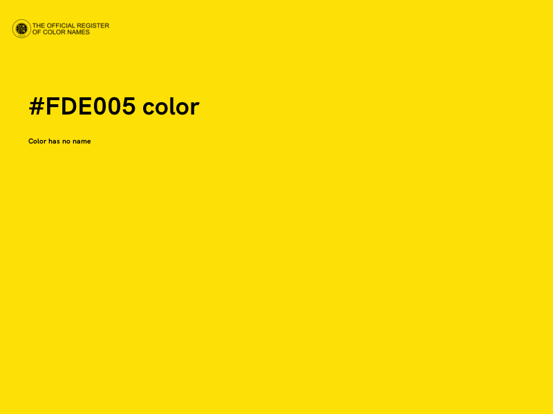 #FDE005 color image