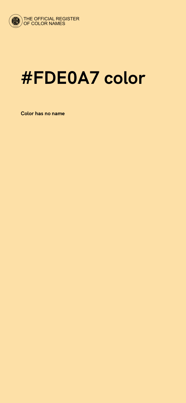 #FDE0A7 color image