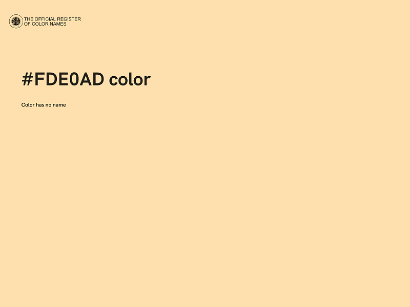 #FDE0AD color image