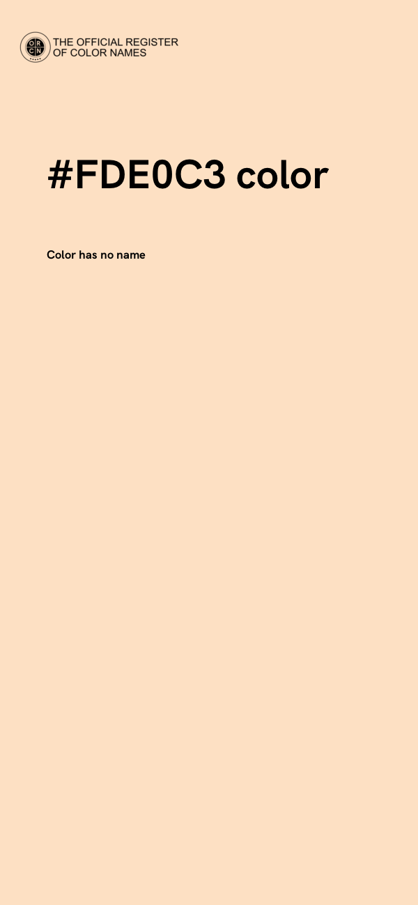 #FDE0C3 color image