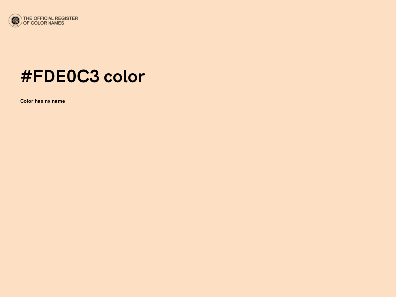 #FDE0C3 color image