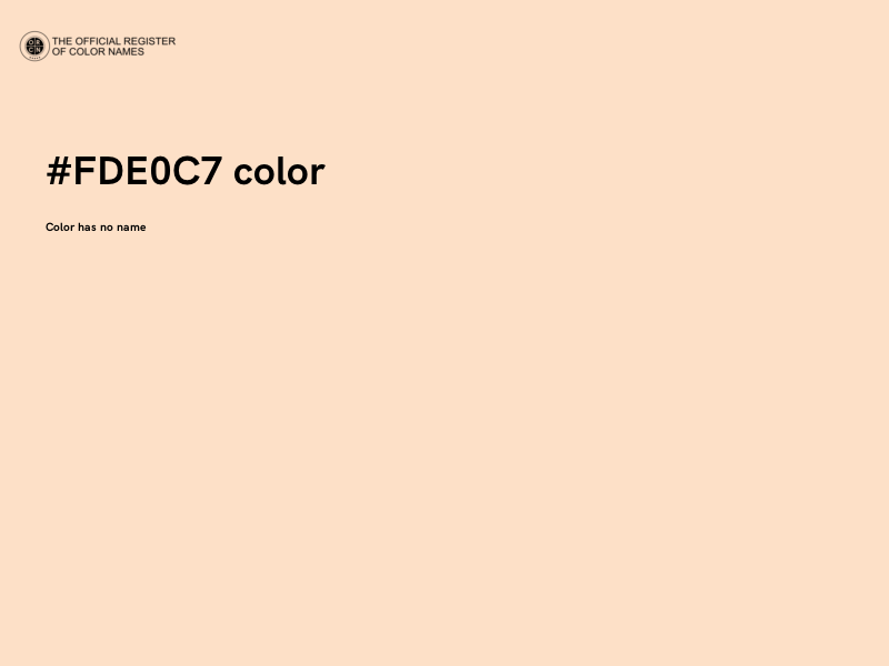 #FDE0C7 color image