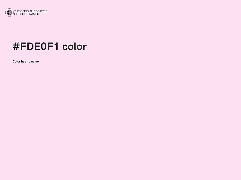 #FDE0F1 color image