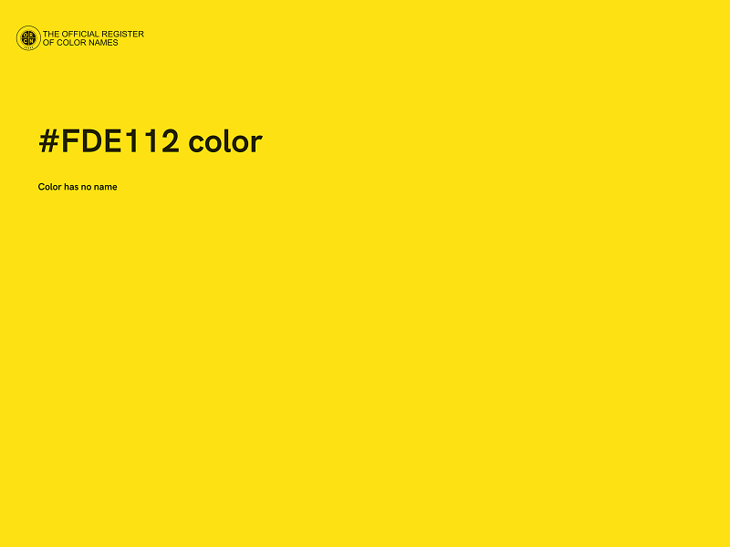 #FDE112 color image