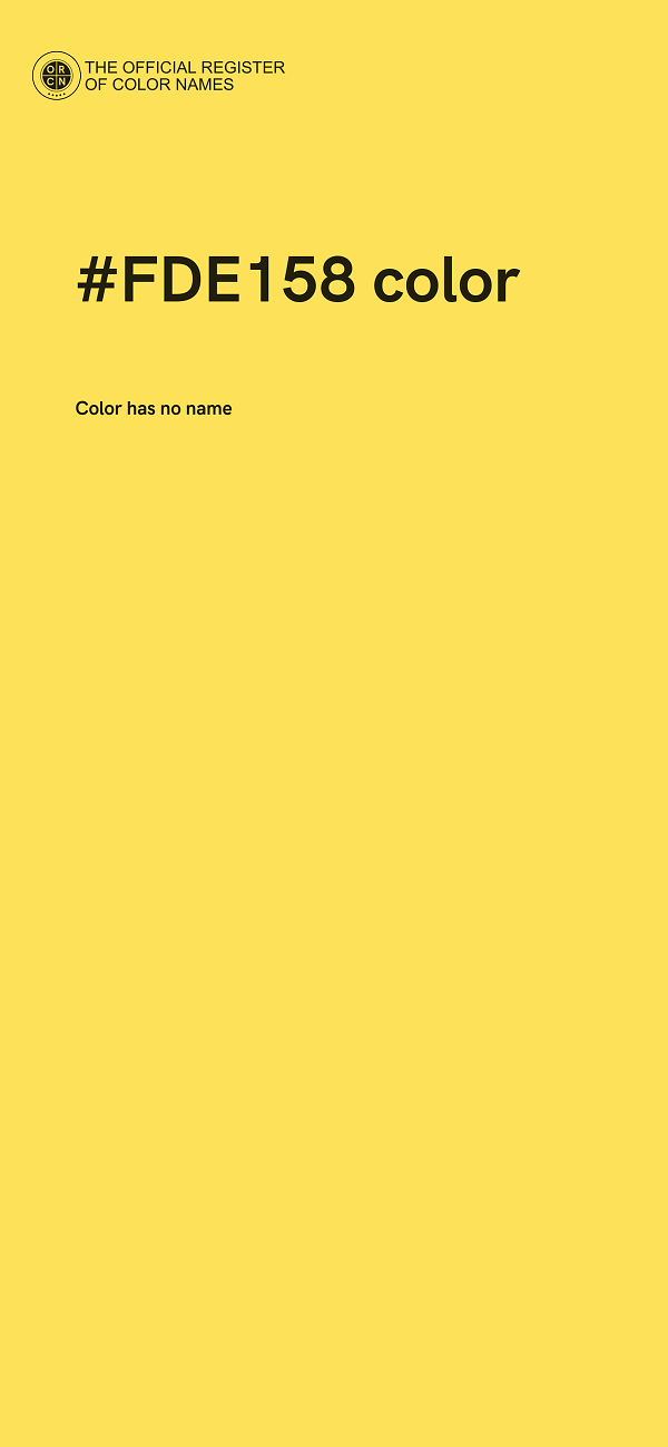 #FDE158 color image