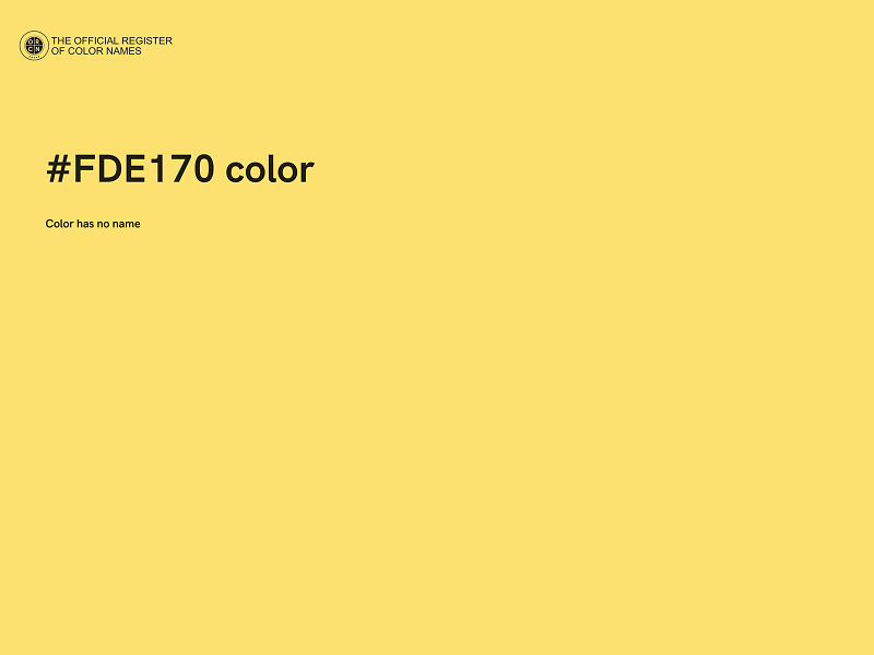 #FDE170 color image