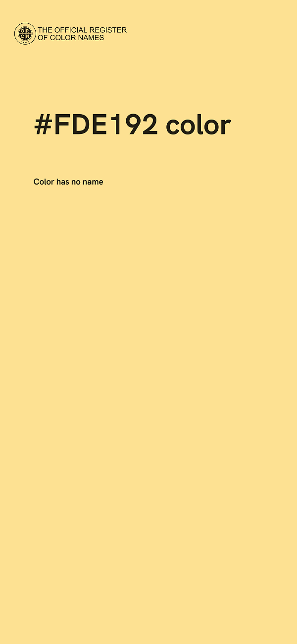 #FDE192 color image