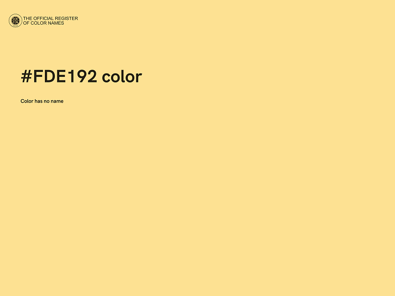 #FDE192 color image