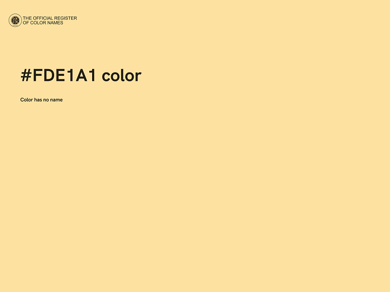 #FDE1A1 color image