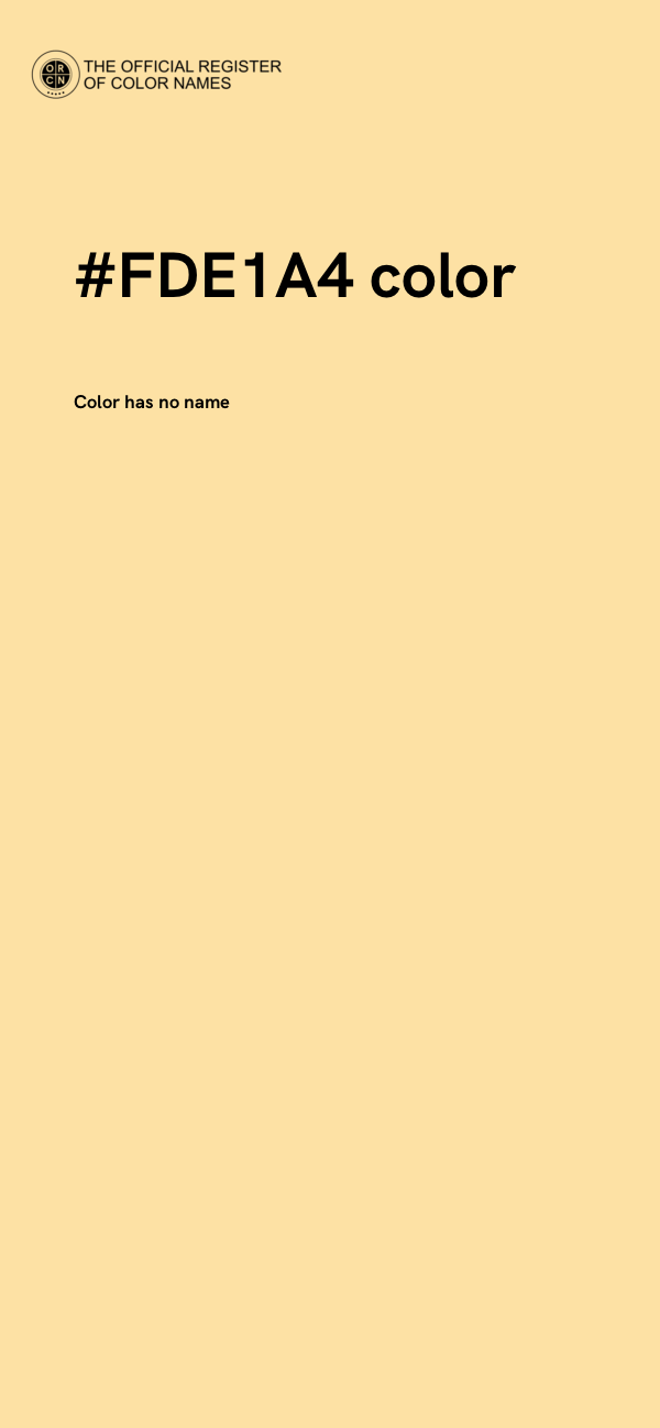 #FDE1A4 color image