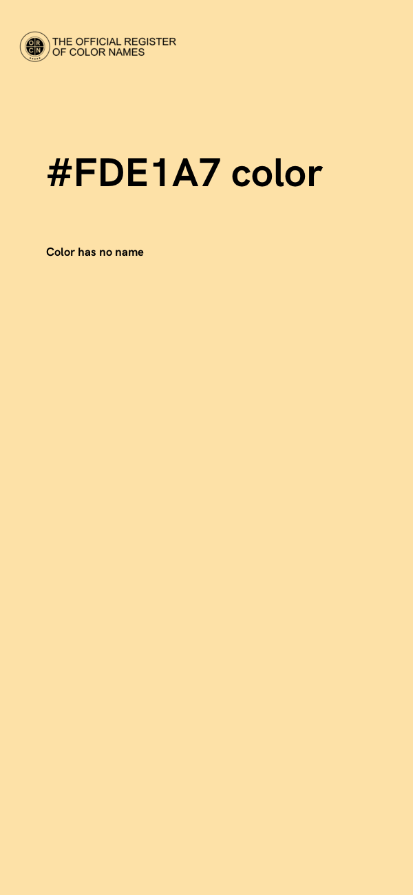 #FDE1A7 color image