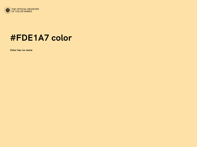 #FDE1A7 color image
