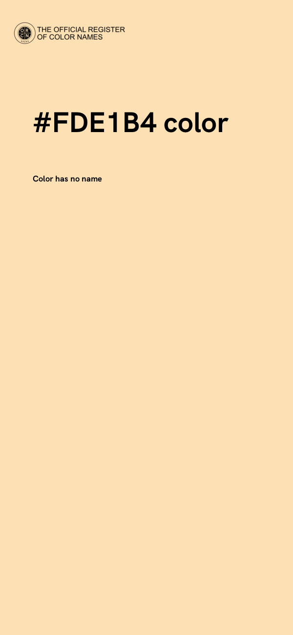 #FDE1B4 color image