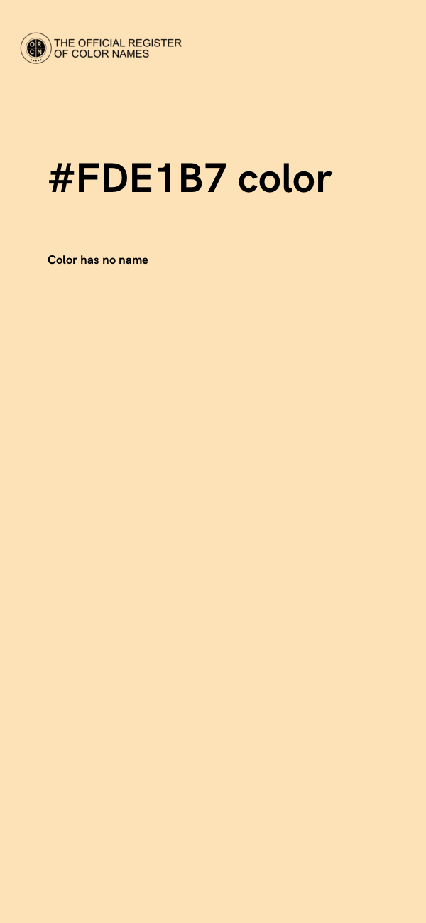 #FDE1B7 color image