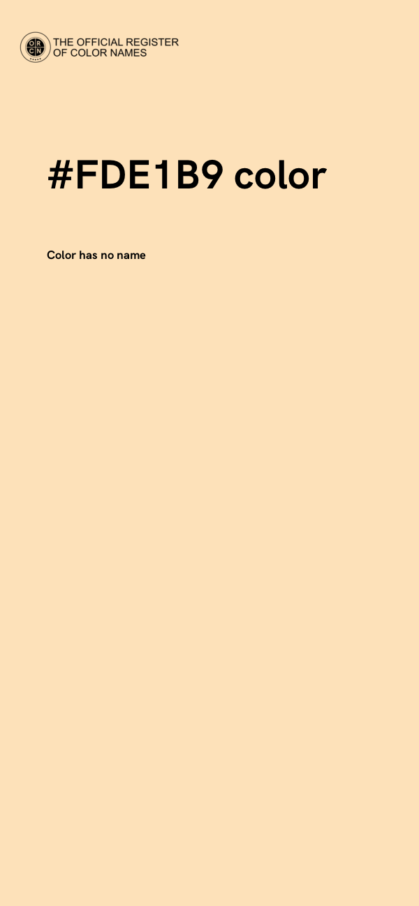 #FDE1B9 color image