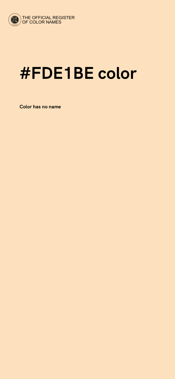 #FDE1BE color image