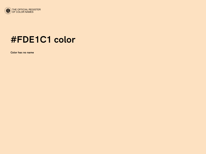 #FDE1C1 color image