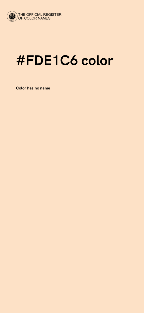 #FDE1C6 color image