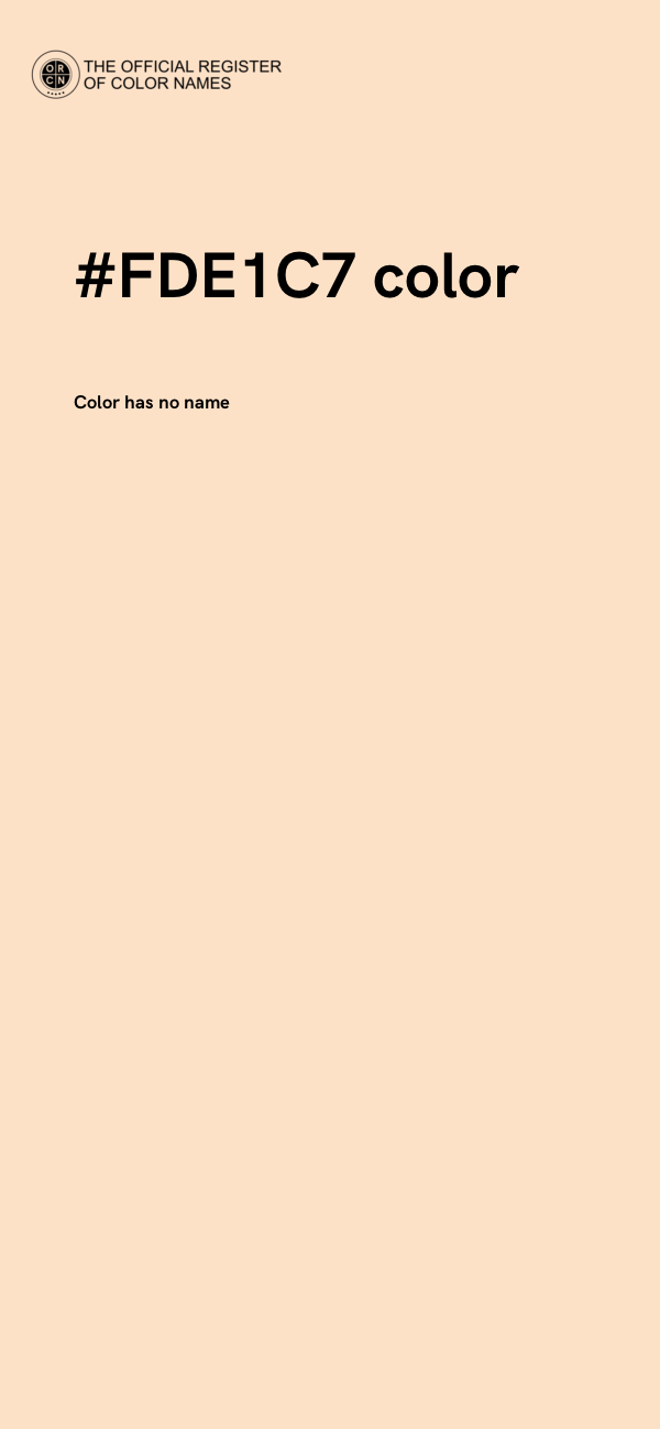 #FDE1C7 color image