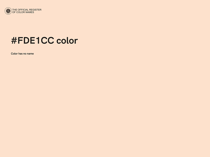 #FDE1CC color image