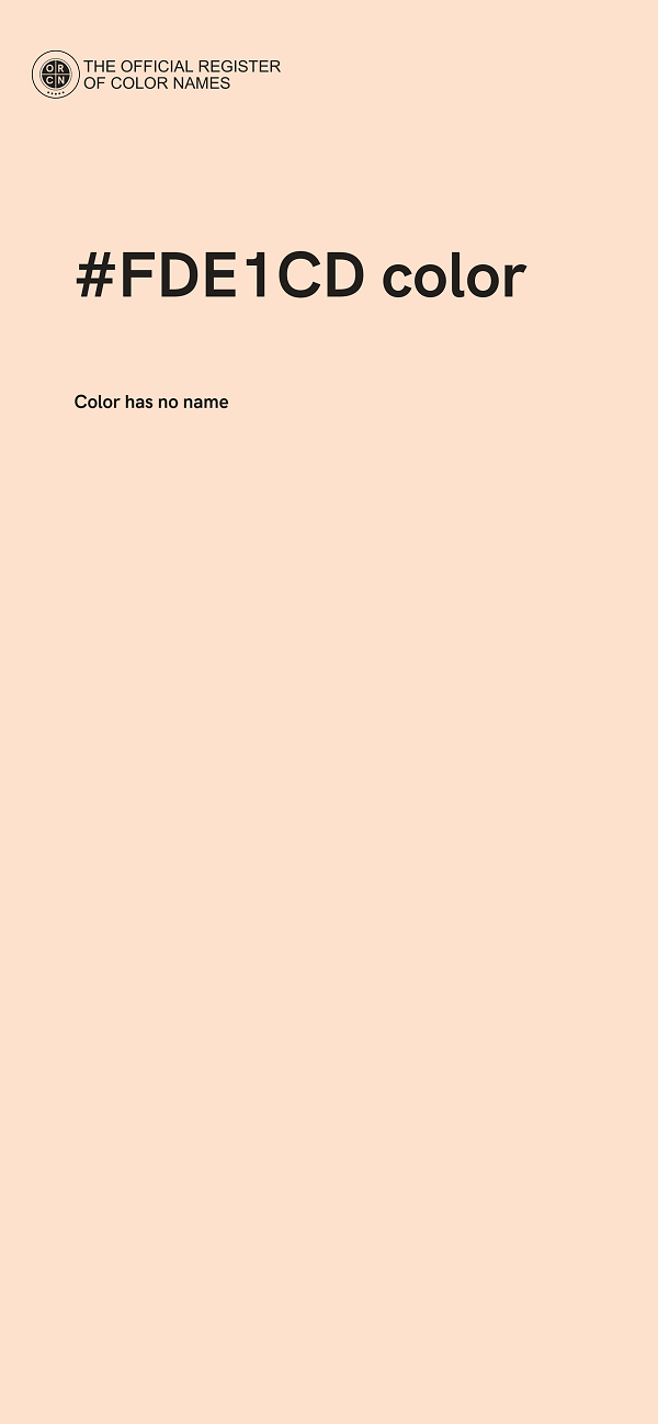 #FDE1CD color image