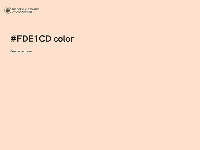 #FDE1CD color image