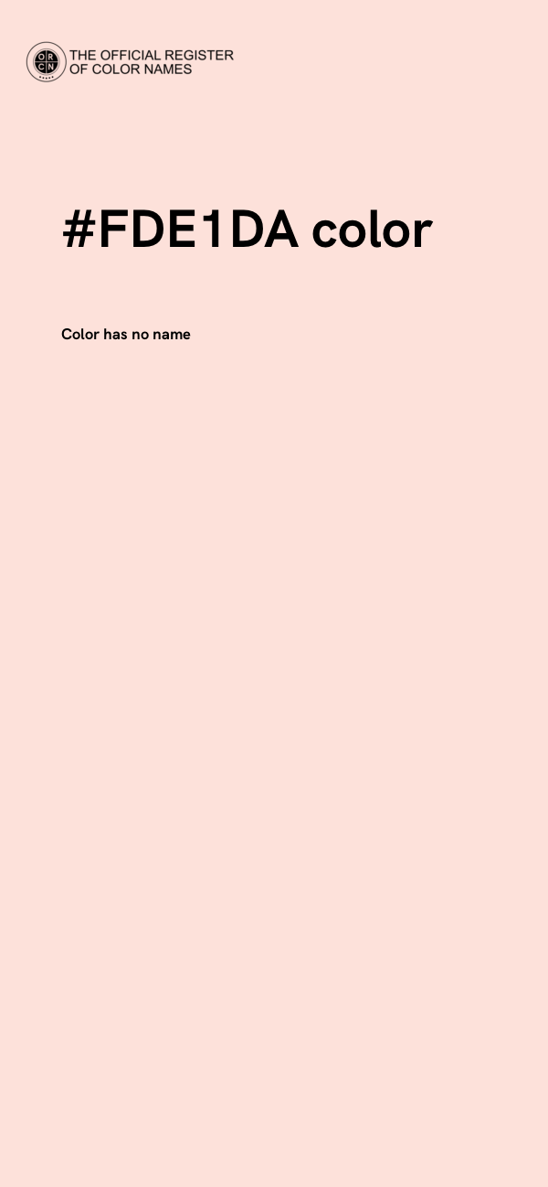 #FDE1DA color image