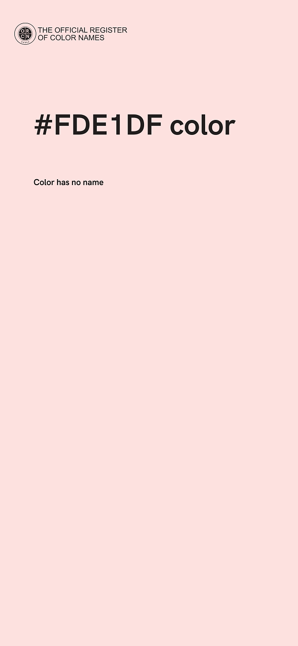 #FDE1DF color image