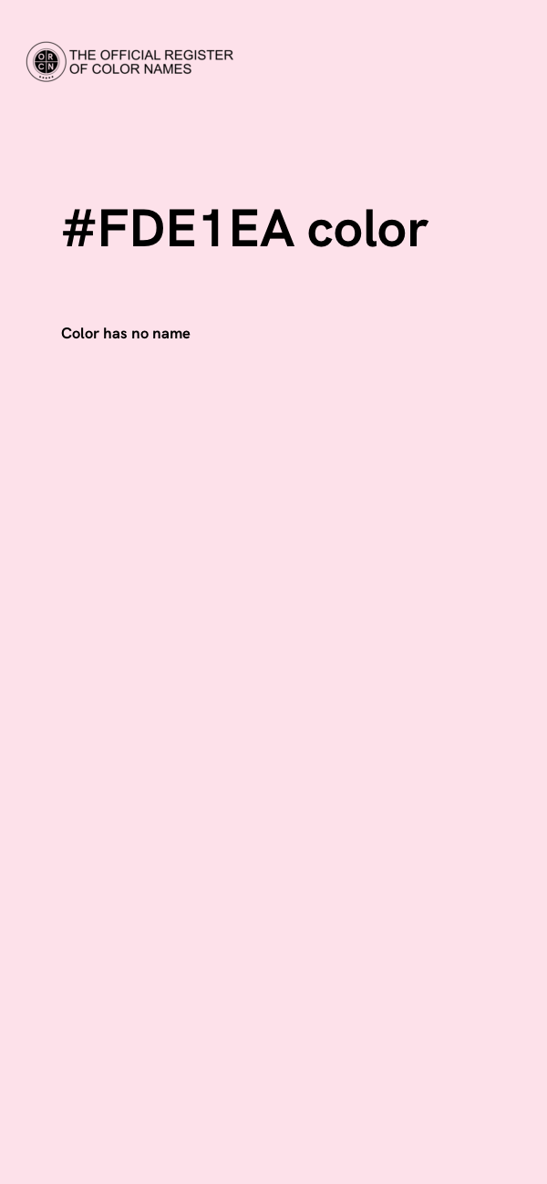 #FDE1EA color image