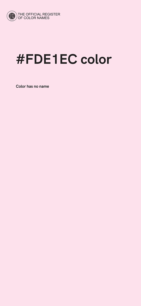 #FDE1EC color image