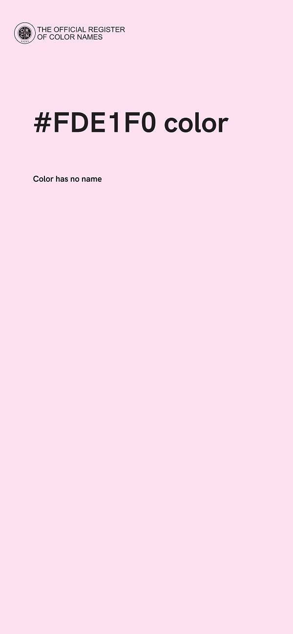 #FDE1F0 color image