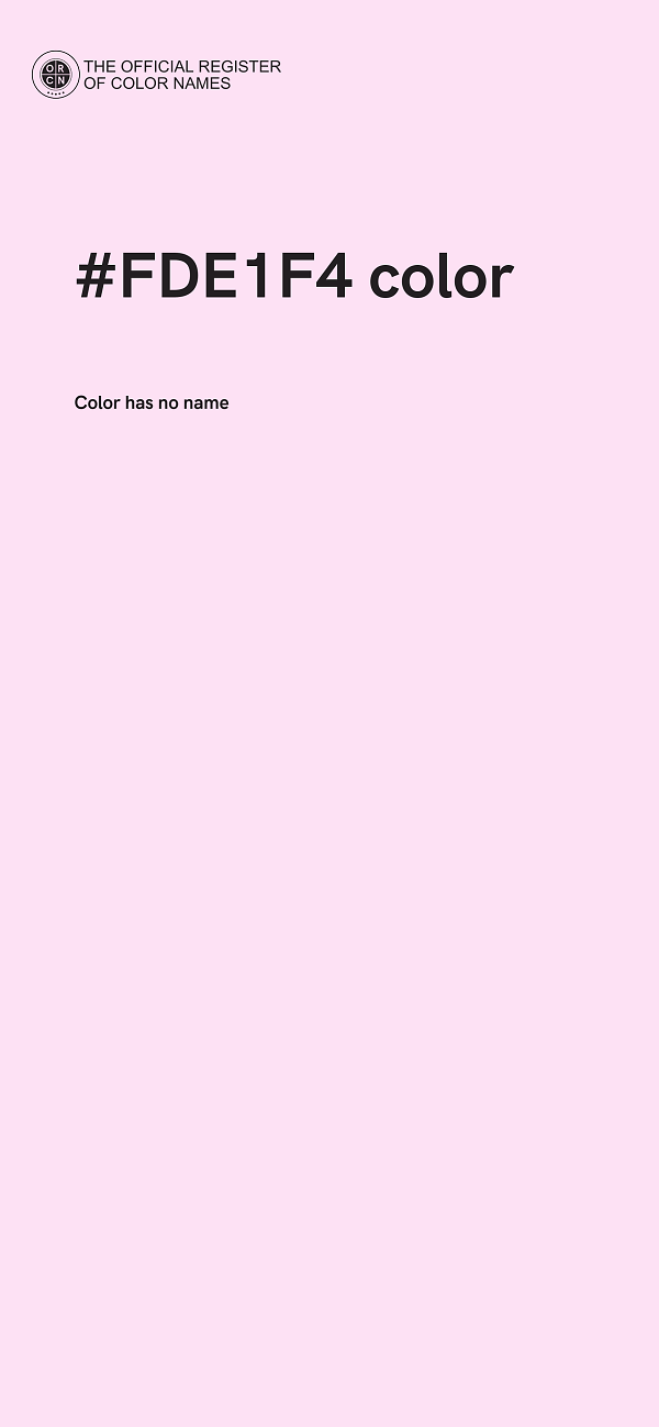 #FDE1F4 color image