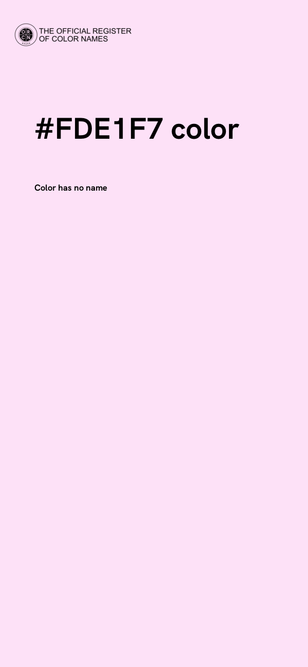 #FDE1F7 color image