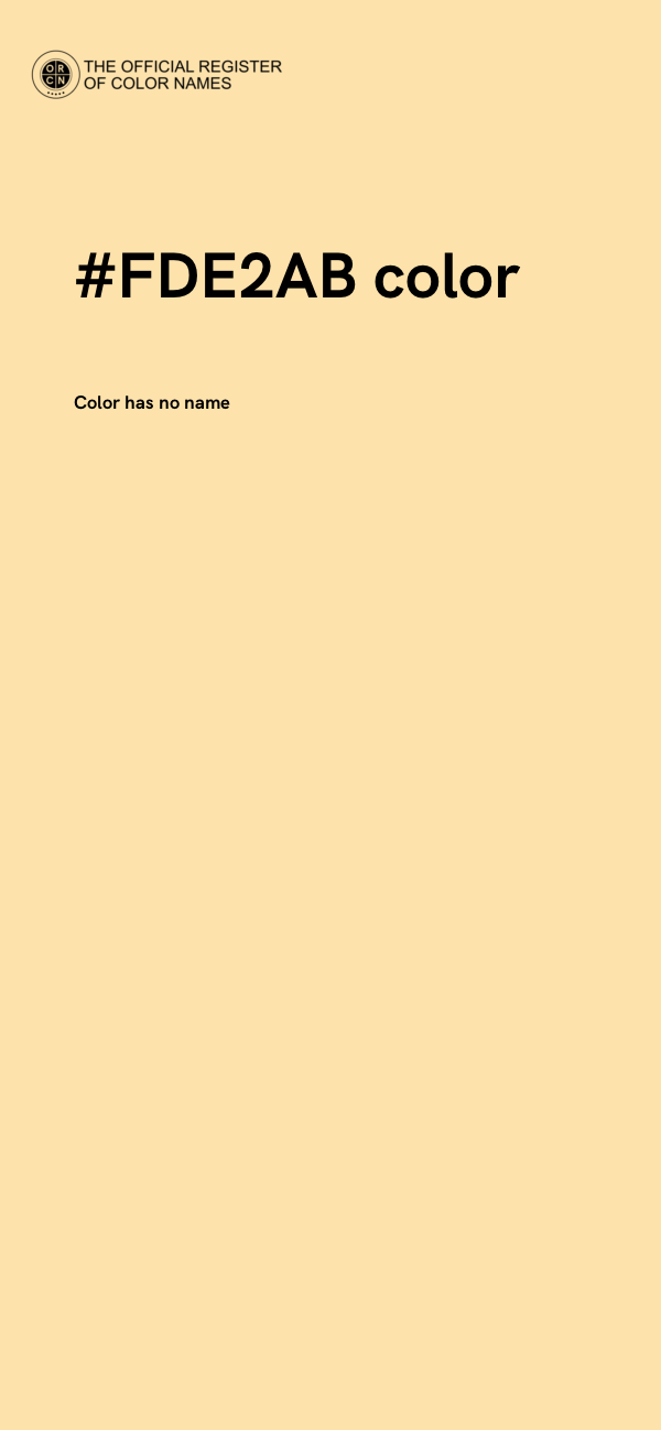 #FDE2AB color image