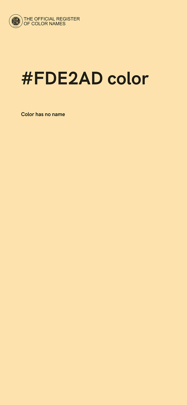 #FDE2AD color image