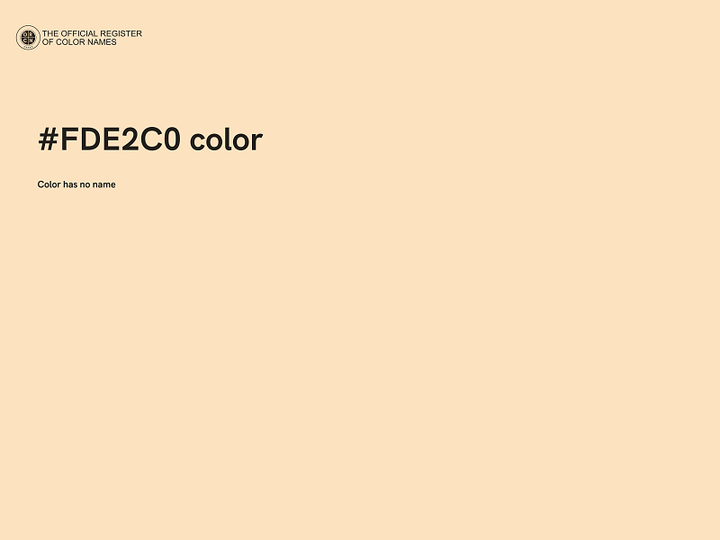 #FDE2C0 color image