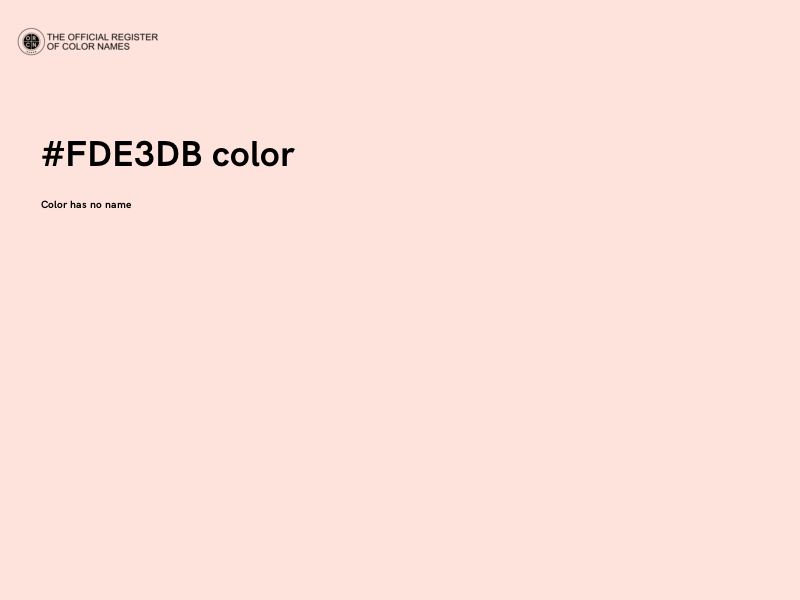 #FDE3DB color image