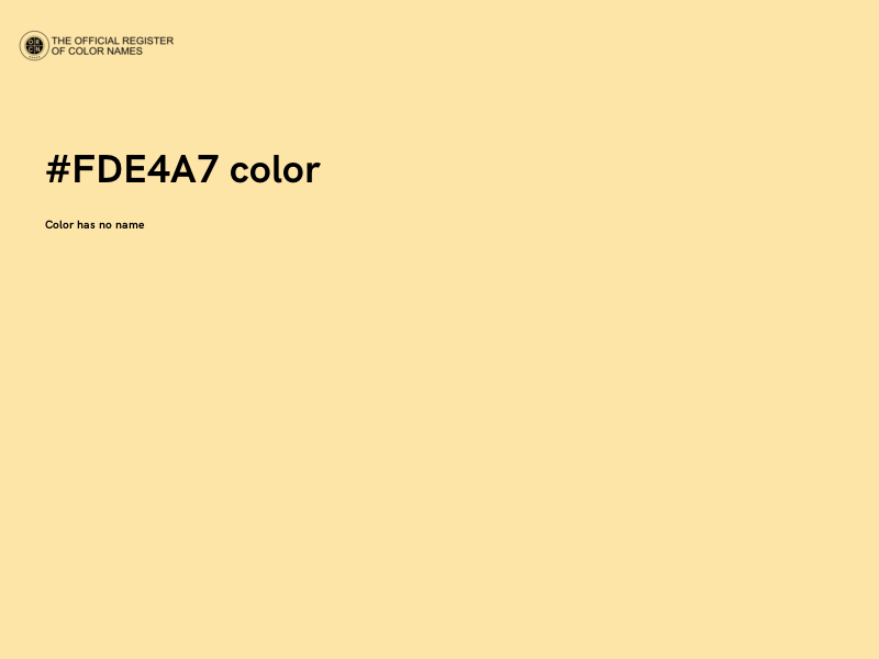 #FDE4A7 color image