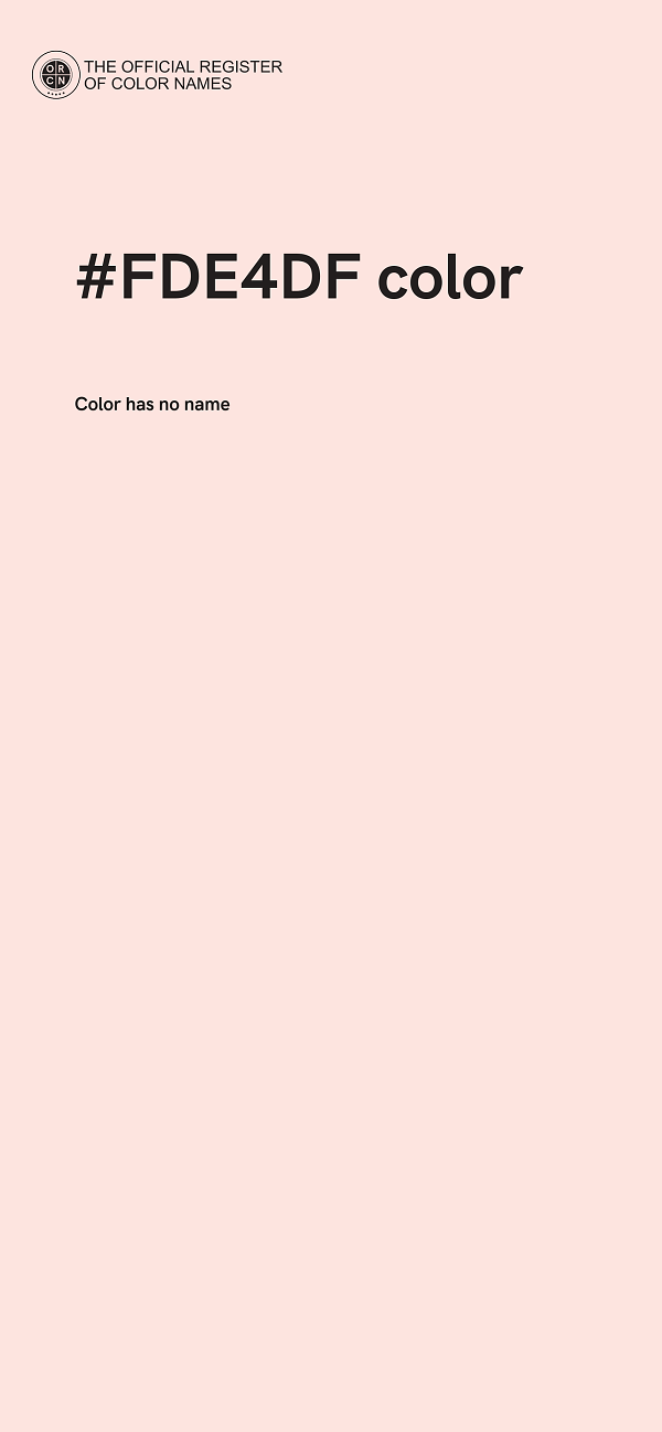 #FDE4DF color image