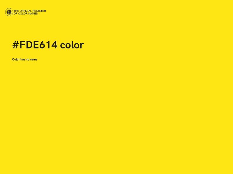 #FDE614 color image