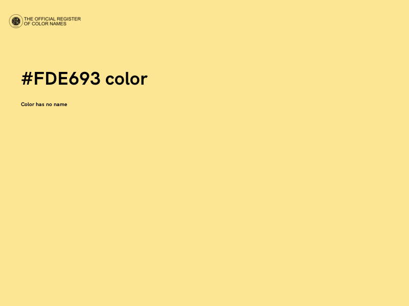 #FDE693 color image