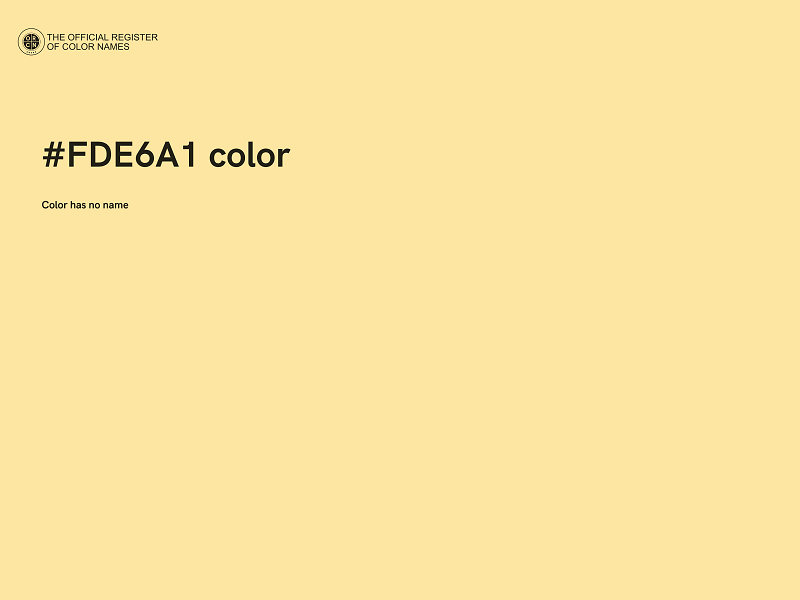 #FDE6A1 color image