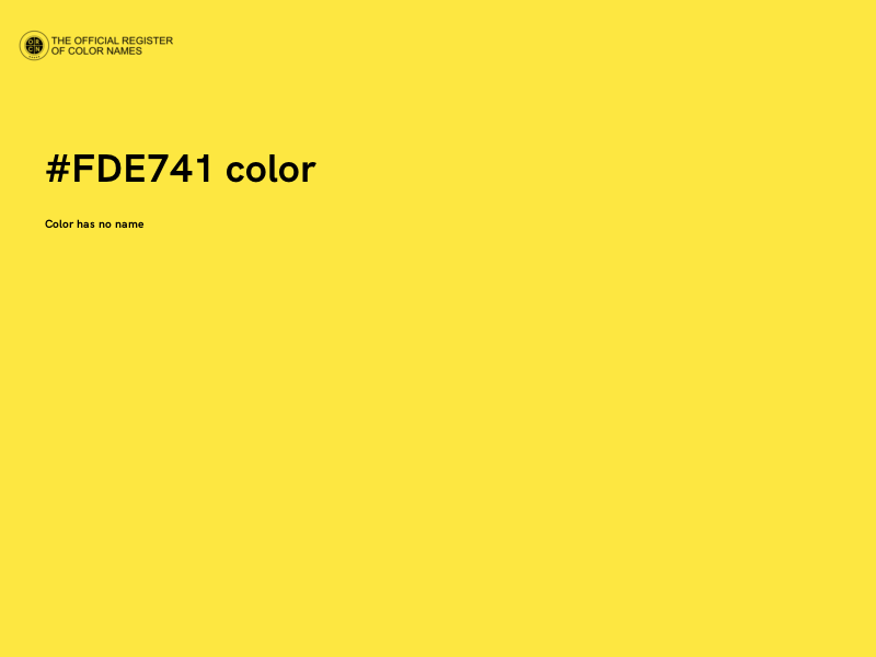 #FDE741 color image