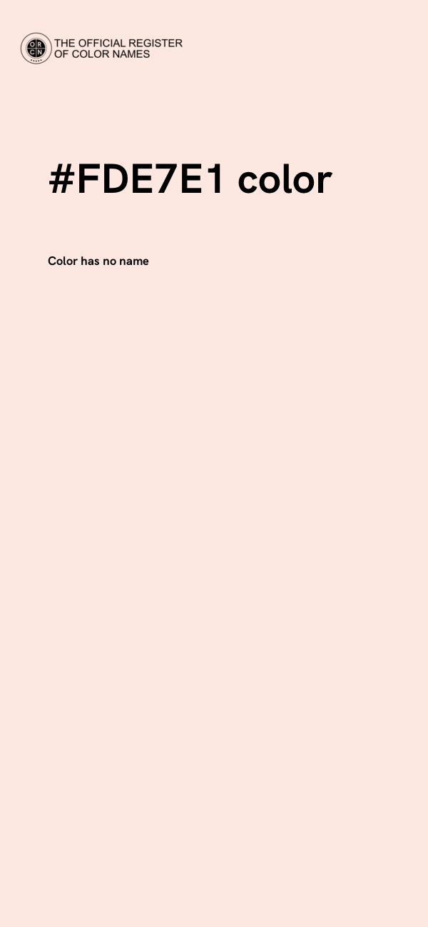 #FDE7E1 color image