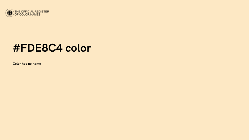 #FDE8C4 color image