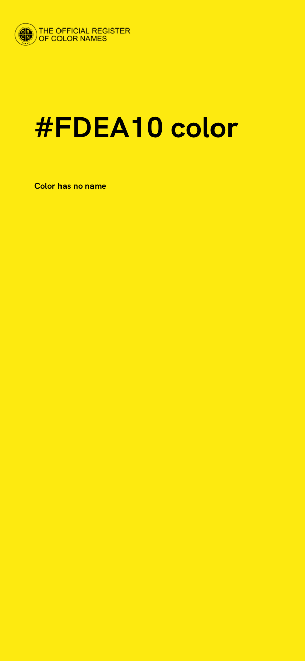 #FDEA10 color image