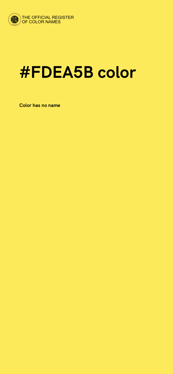 #FDEA5B color image